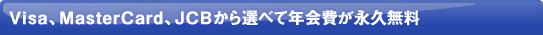 VISA�AMasterCard�AJCB����I�ׂĔN���i�v����