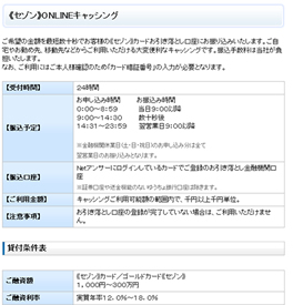 セゾンONLINEキャッシングイメージ