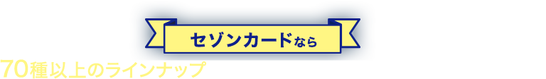 セゾンカードなら70種以上ラインナップから ”あなたに最適な1枚が見つかります”