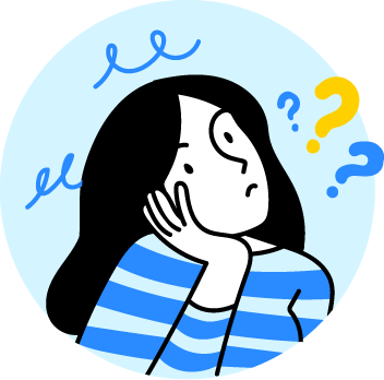 考える女性のイラスト