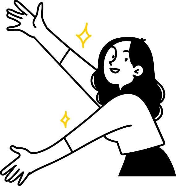 安心する女性のイラスト