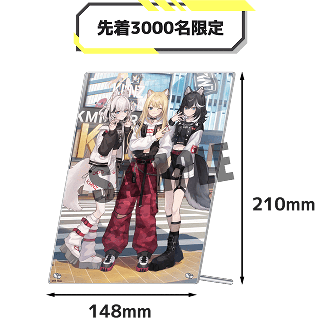 先着3000名限定 描き下ろしアクリルパネルイメージ（ヨコ148mm、タテ210mm）（画像はイメージです。変更になる場合もございます。）