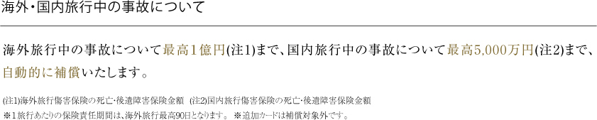 海外・国内旅行中の事故について