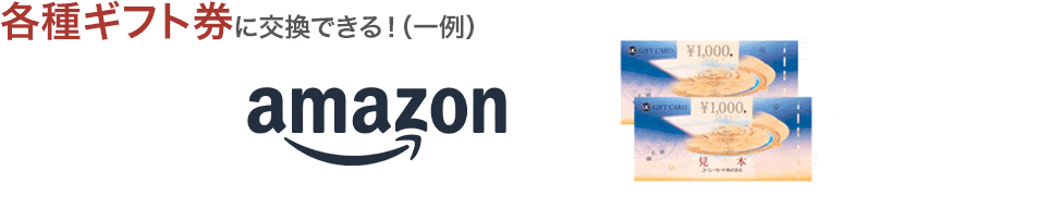 1ポイント＝5円相当で交換できる！（一例）200ポイント＝1,000円分