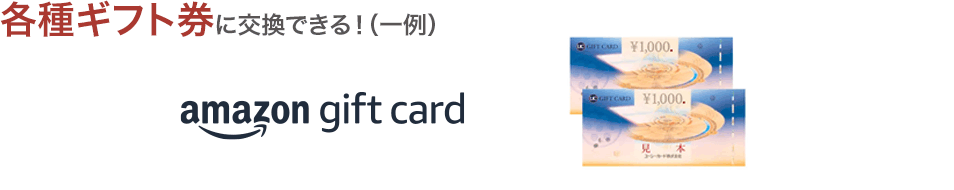 1ポイント＝5円相当で交換できる！（一例）200ポイント＝1,000円分