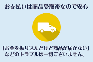 お支払いは商品受取時なので安心