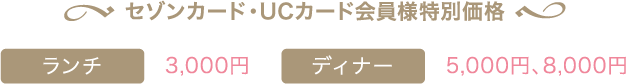 セゾンカード・UCカード会員様特別価格