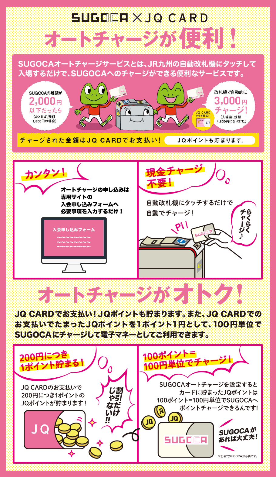 オートチャージが便利！