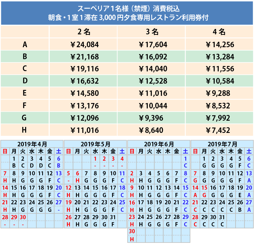 料金表