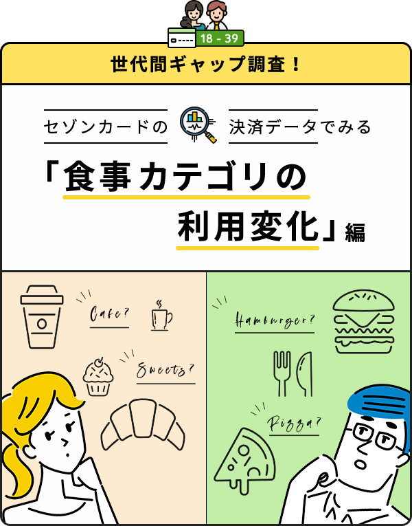 世代間ギャップ調査！　セゾンカードの決済データでみる「食事カテゴリの利用変化」編