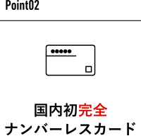Point02 国内初完全ナンバーレスカード