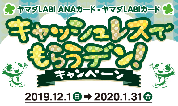 携帯電話・公共料金のカード払いで、ヤマダポイント最大2,000ポイントプレゼント！