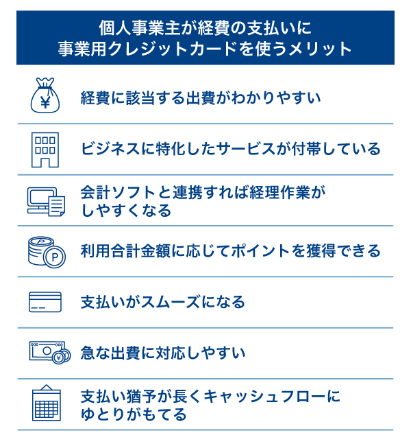 個人事業主が経費の支払いに事業用クレジットカードを使うメリット