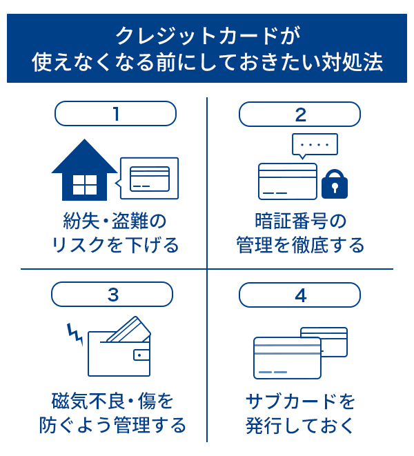 クレジットカードが使えなくなる前にしておきたい対処法