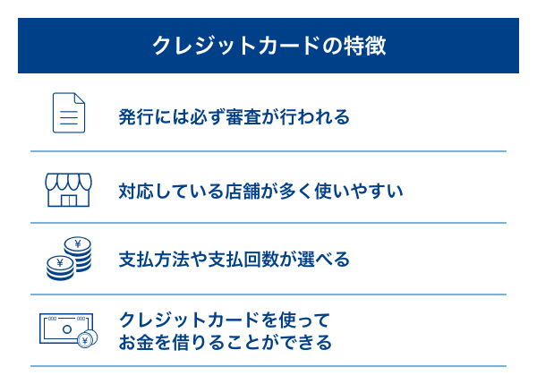 クレジットカードの特徴