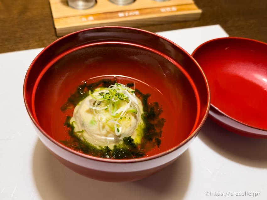 煮物椀 鮑真薯（しんじょ）
