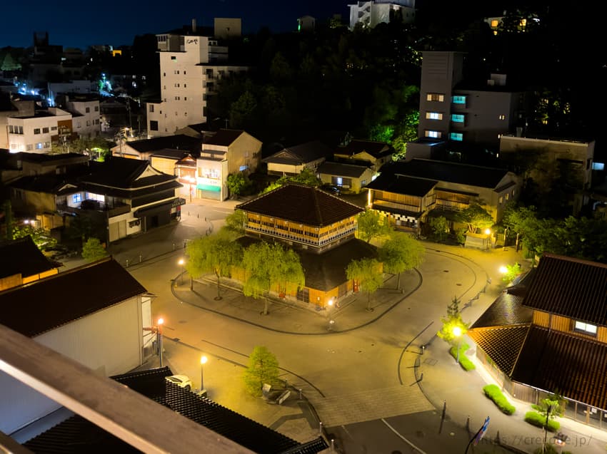 夜の景色を楽しみながら就寝