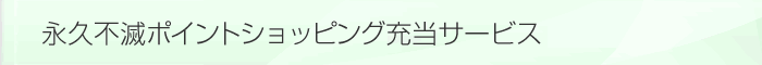 永久不滅ポイントショッピング充当サービス