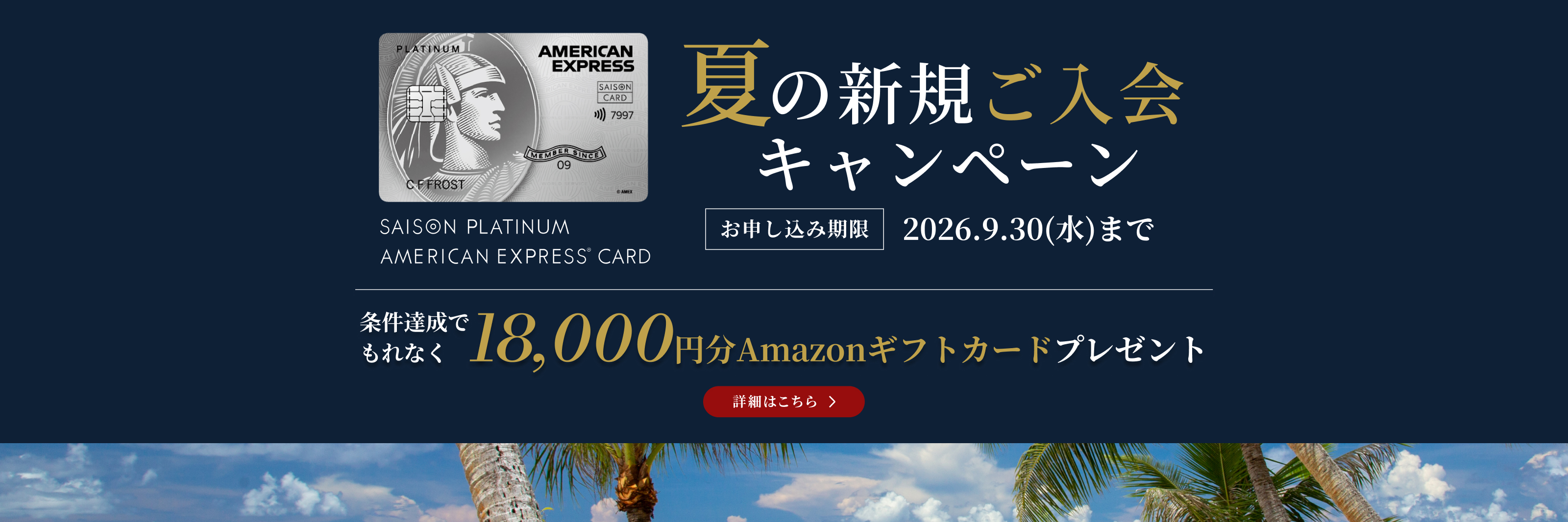 クレジットカードは永久不滅ポイントのセゾンカード