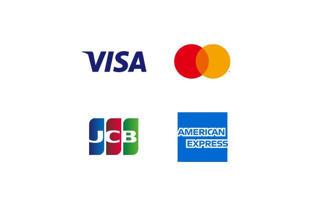 Visa / Mastercard / JCB / AMERICAN EXPRESS