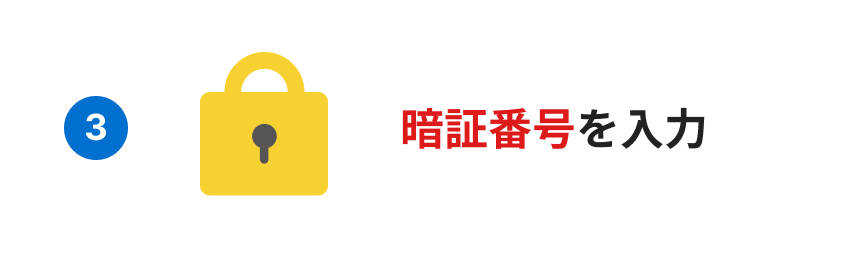 3. 暗証番号を入力