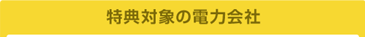 特典対象の電力会社