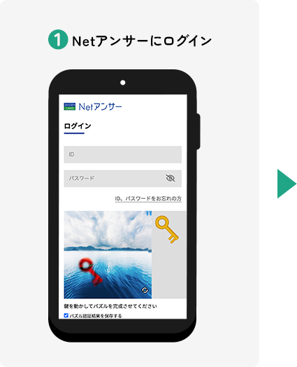 ①Netアンサーにログイン