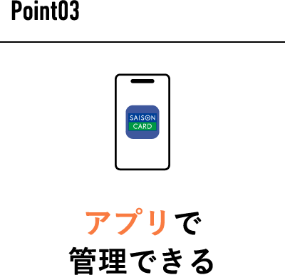 Point03 アプリで管理できる