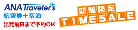 ANAトラベラーズ 航空券＋宿泊 出発前日まで予約OK - 期間限定タイムセール -